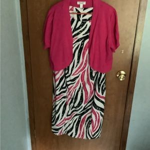 2 piece fashion bug pink paisley dress